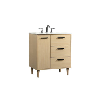 30 inch bathroom vanity in Maple