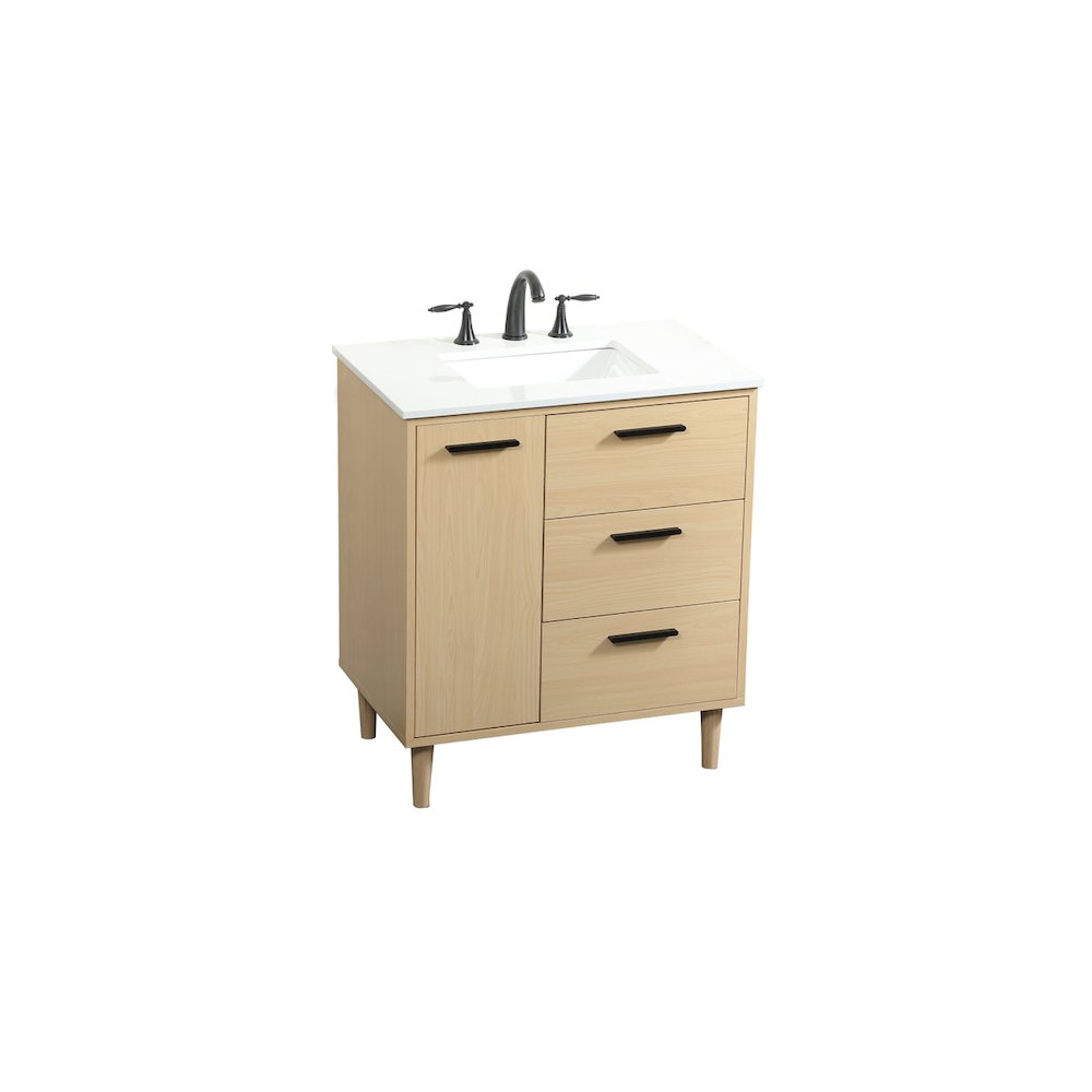 30 inch bathroom vanity in Maple