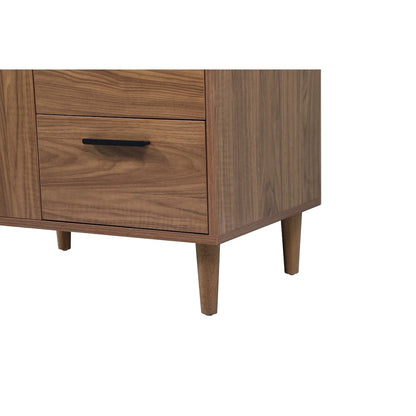 30 inch Single bathroom vanity in walnut brown