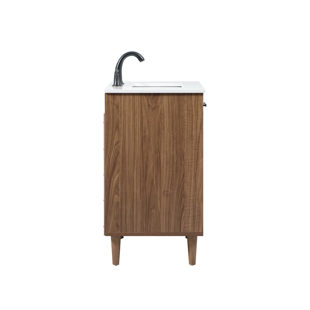 30 inch Single bathroom vanity in walnut brown