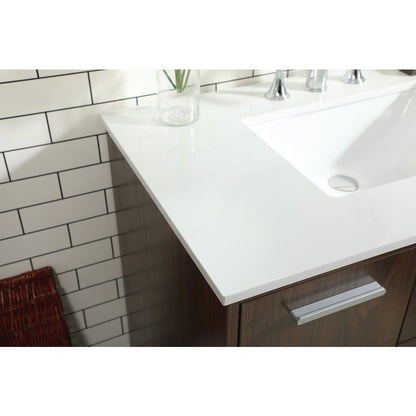 36 inch bathroom vanity in Walnut