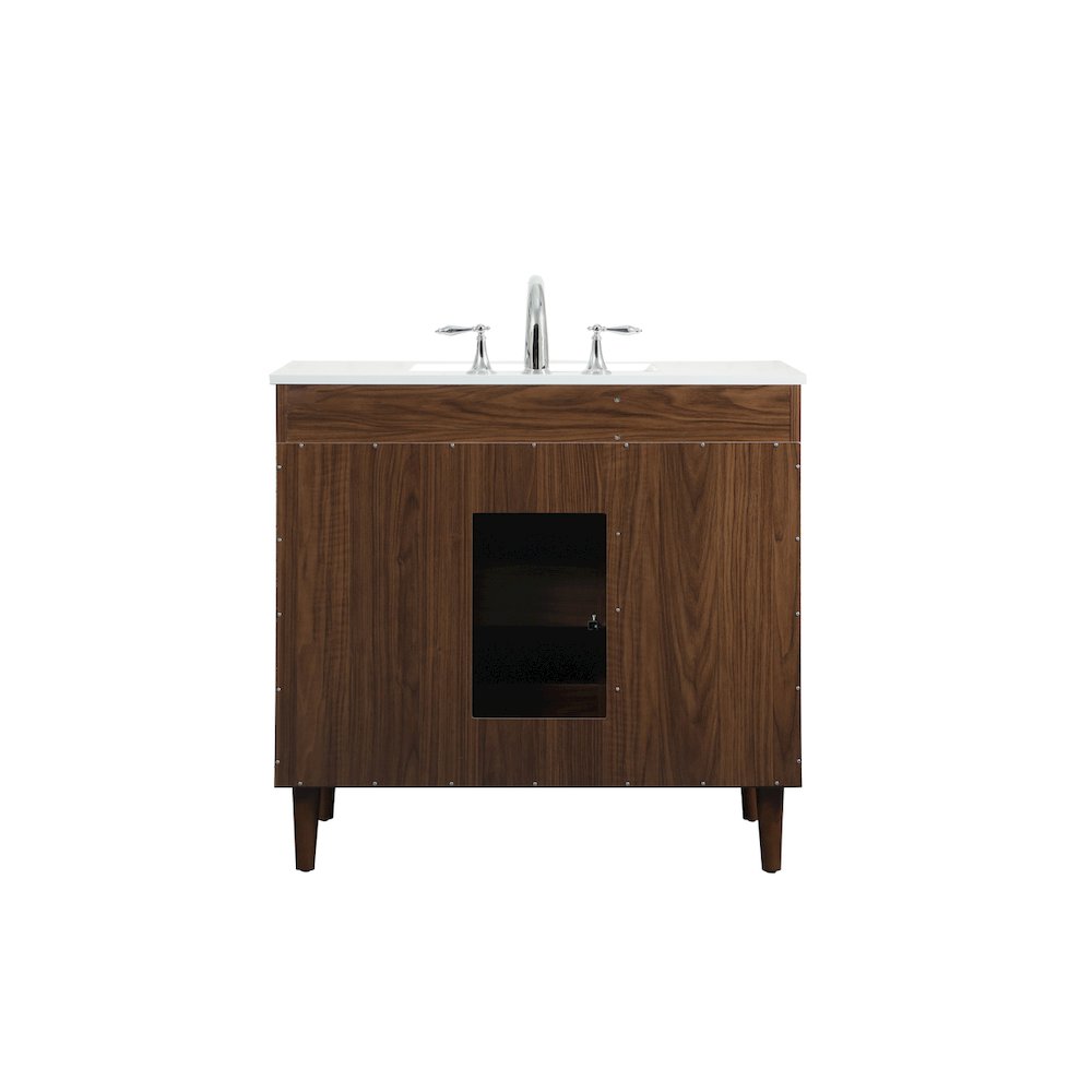 36 inch bathroom vanity in Walnut