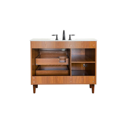 42 inch bathroom vanity in Teak