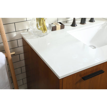 42 inch bathroom vanity in Teak