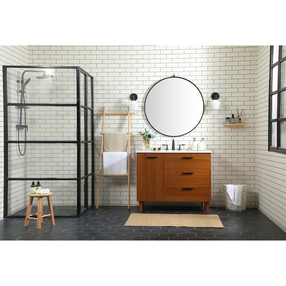 42 inch bathroom vanity in Teak