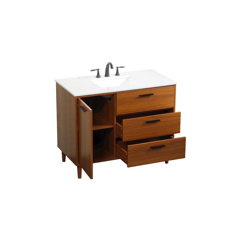 42 inch bathroom vanity in Teak