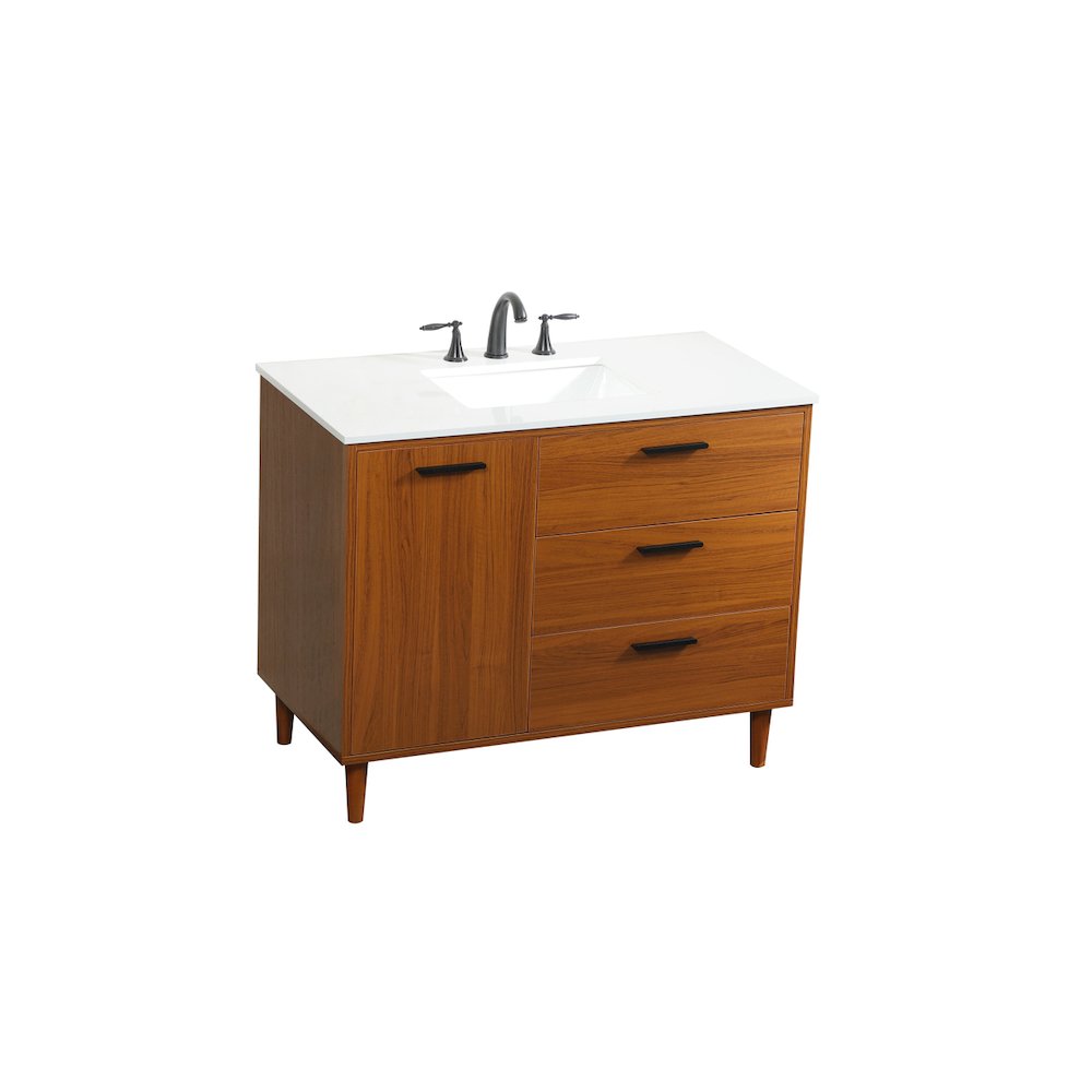 42 inch bathroom vanity in Teak