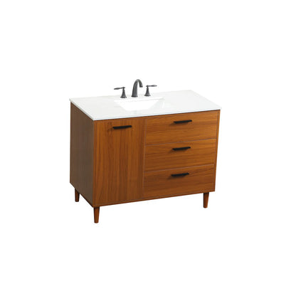 42 inch bathroom vanity in Teak