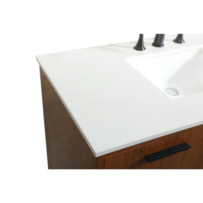 42 inch bathroom vanity in Teak