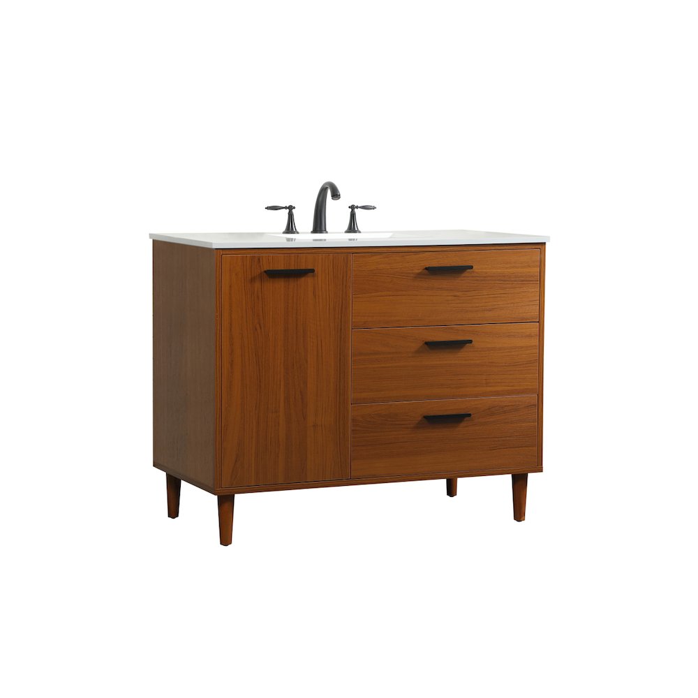 42 inch bathroom vanity in Teak