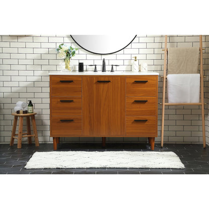 48 inch bathroom vanity in Teak
