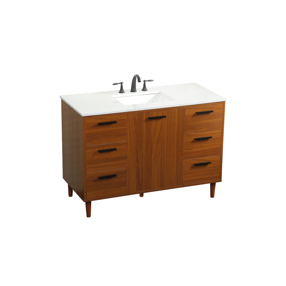 48 inch bathroom vanity in Teak
