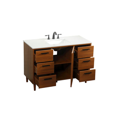 48 inch bathroom vanity in Teak
