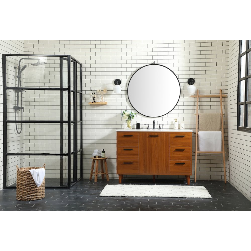 48 inch bathroom vanity in Teak