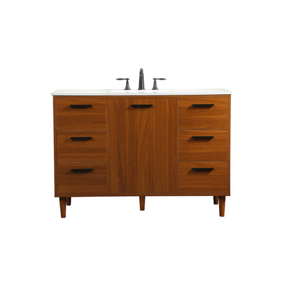 48 inch bathroom vanity in Teak