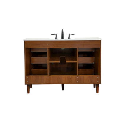 48 inch bathroom vanity in Teak