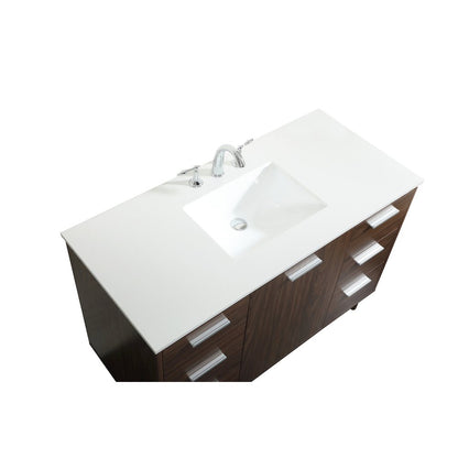 48 inch bathroom vanity in Walnut