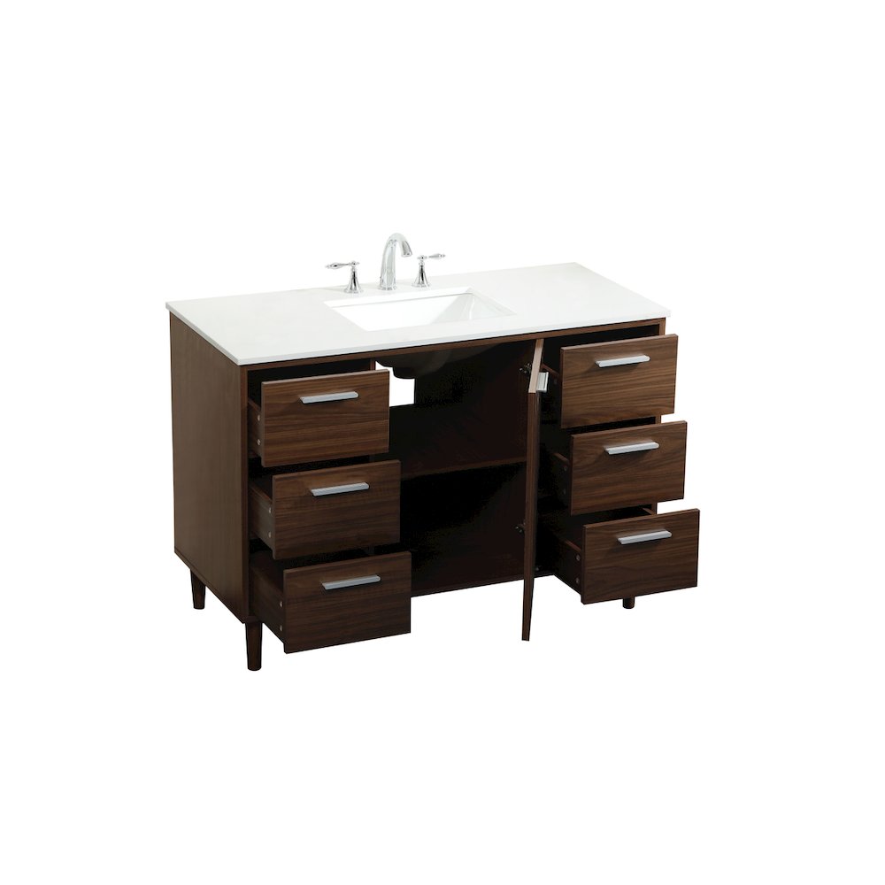 48 inch bathroom vanity in Walnut