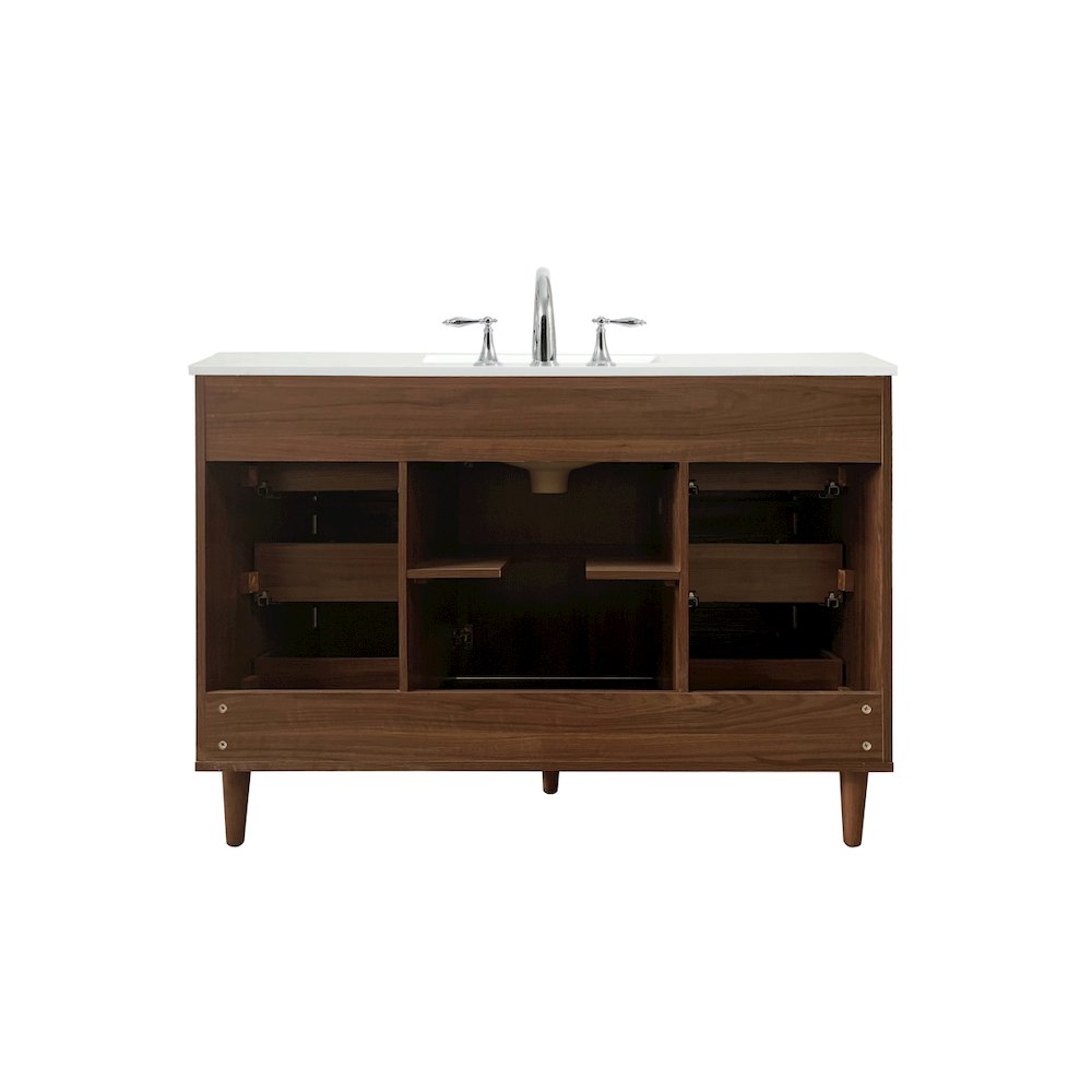 48 inch bathroom vanity in Walnut