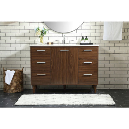 48 inch bathroom vanity in Walnut