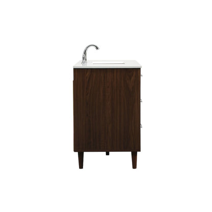 48 inch bathroom vanity in Walnut