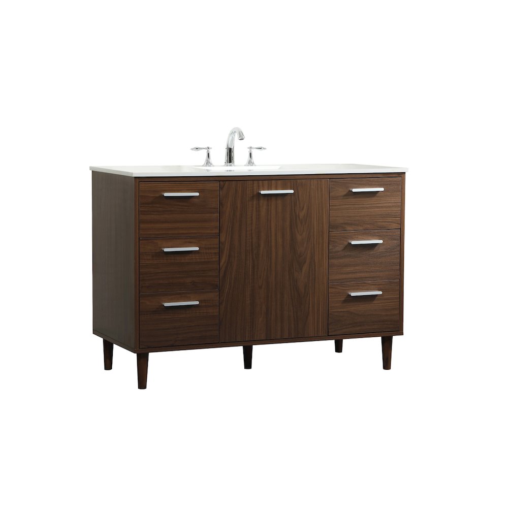 48 inch bathroom vanity in Walnut