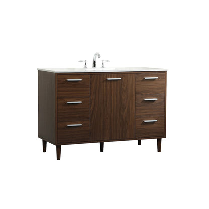 48 inch bathroom vanity in Walnut