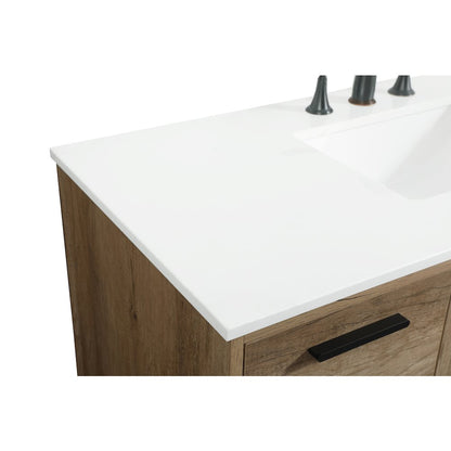 48 inch Single bathroom vanity in natural oak
