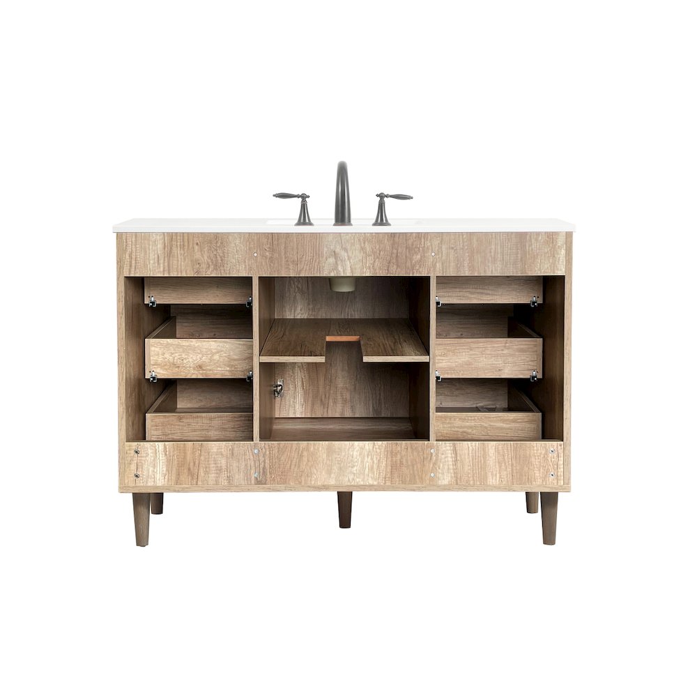 48 inch Single bathroom vanity in natural oak