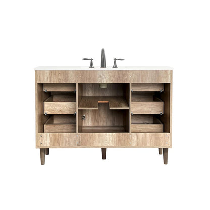 48 inch Single bathroom vanity in natural oak