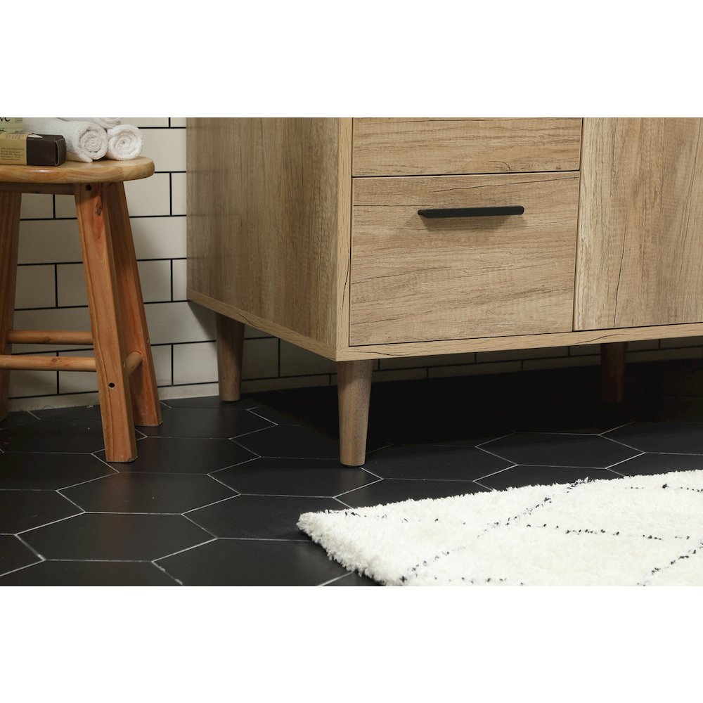 48 inch Single bathroom vanity in natural oak