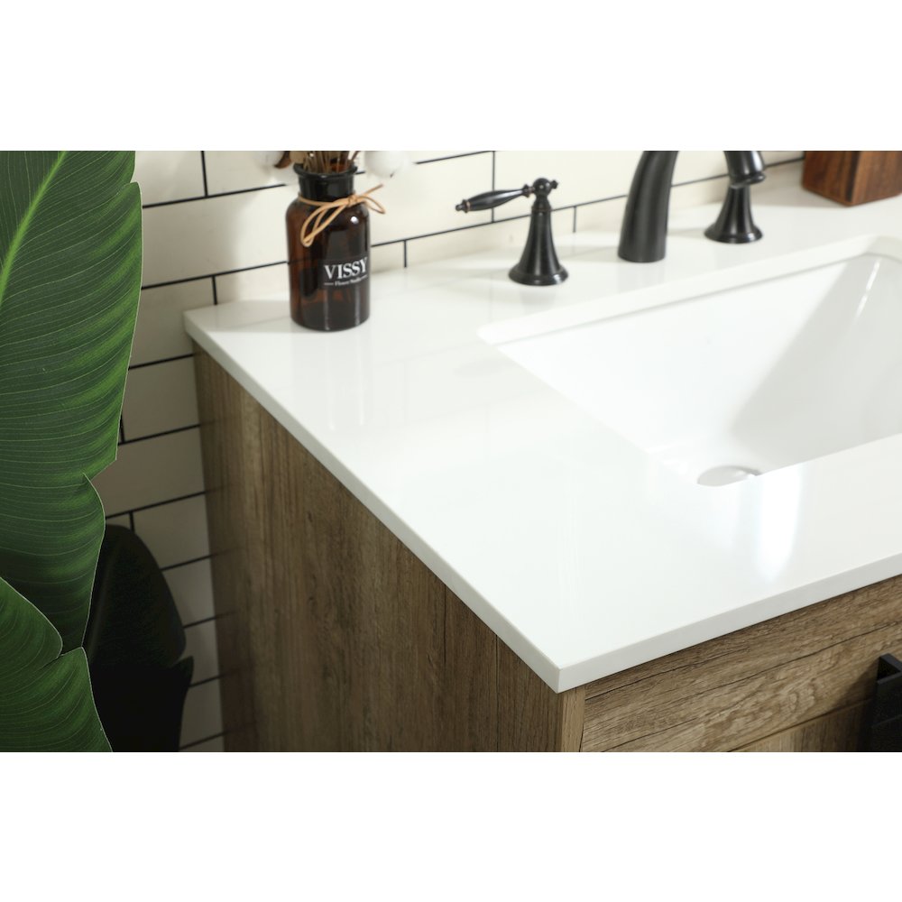 32 inch Single bathroom vanity in natural oak