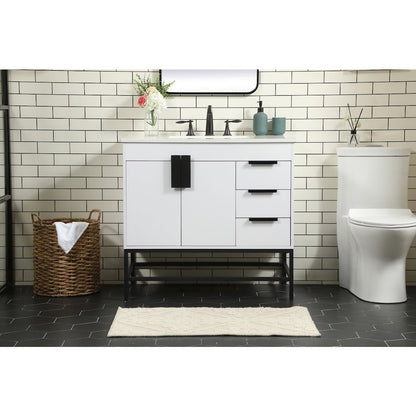 36 inch Single bathroom vanity in white