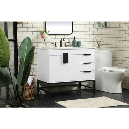 36 inch Single bathroom vanity in white