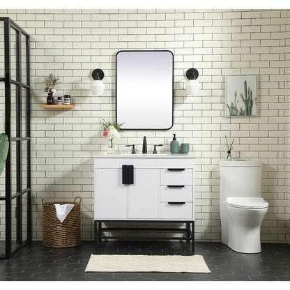 36 inch Single bathroom vanity in white