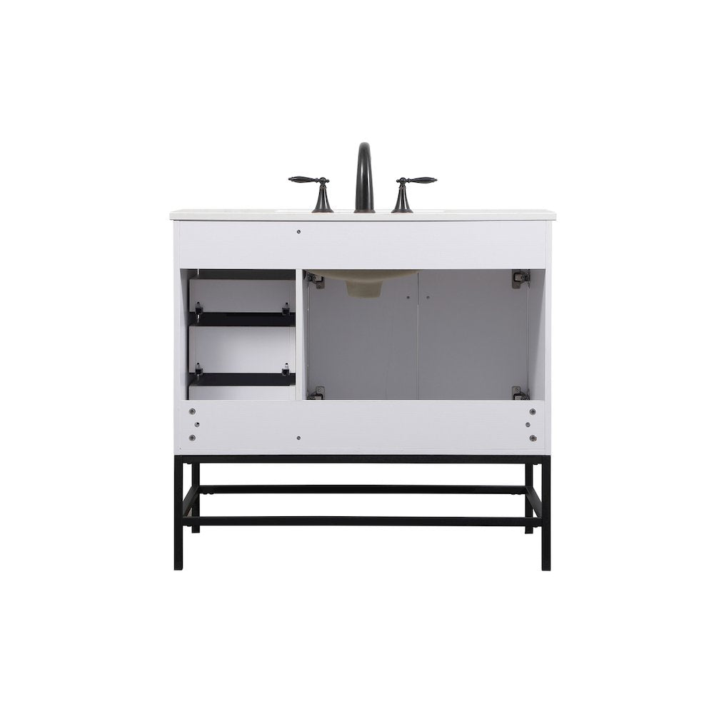 36 inch Single bathroom vanity in white