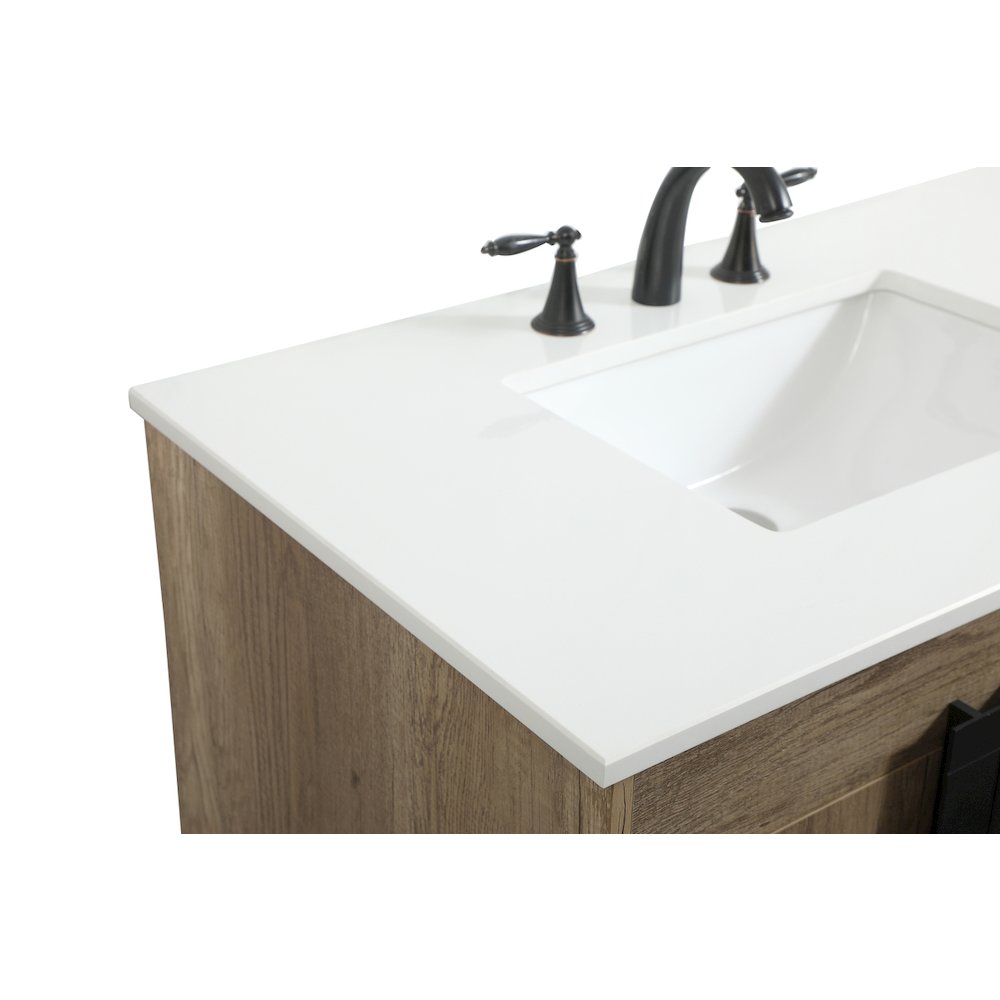 36 inch Single bathroom vanity in natural oak