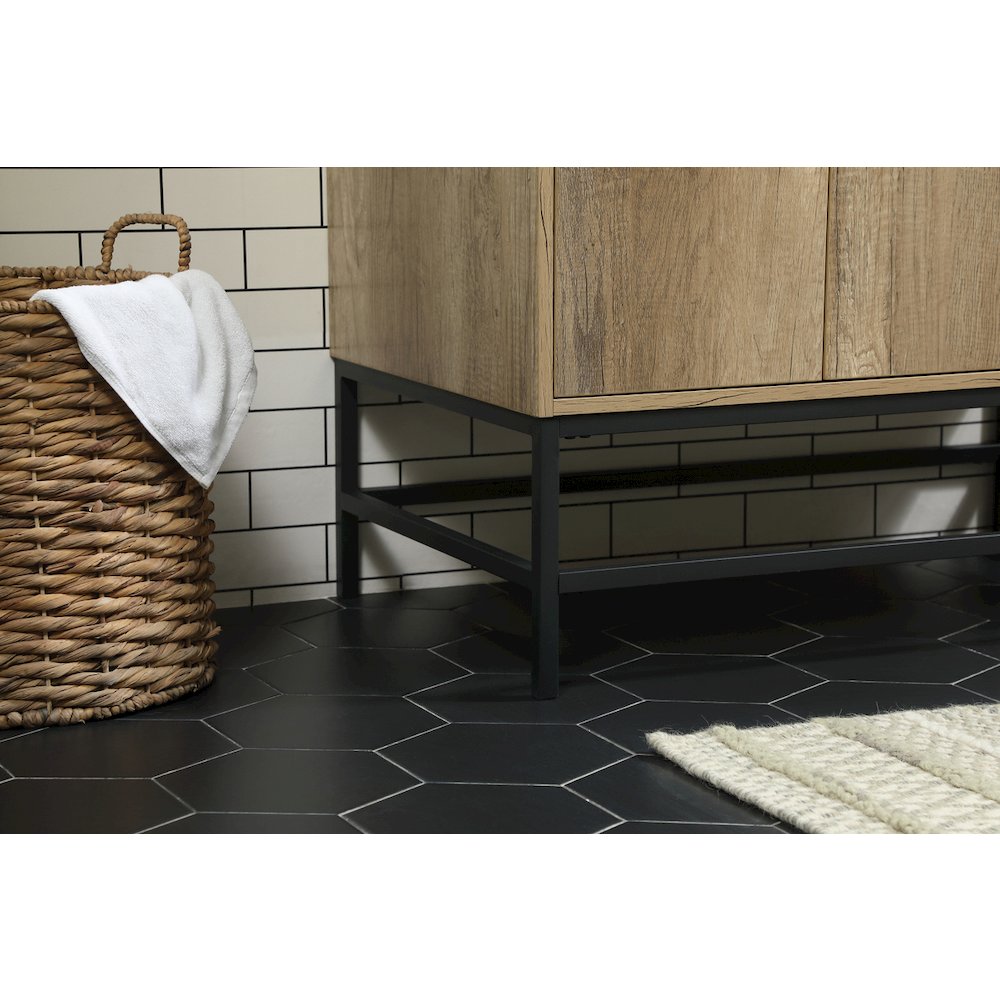 36 inch Single bathroom vanity in natural oak