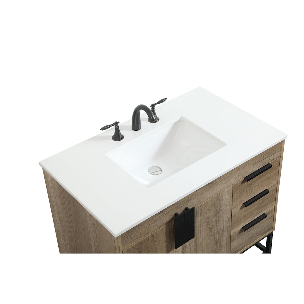 36 inch Single bathroom vanity in natural oak