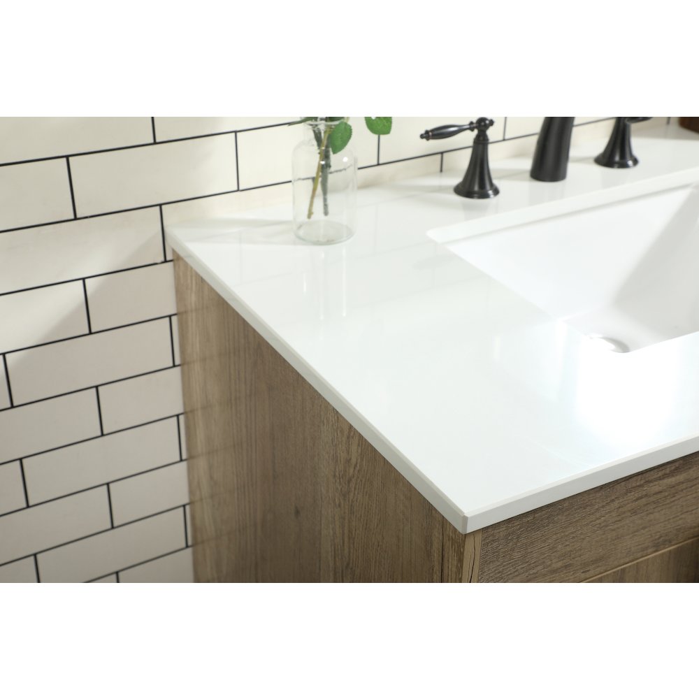 36 inch Single bathroom vanity in natural oak