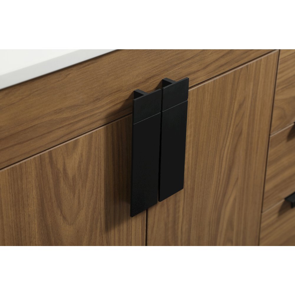36 inch Single bathroom vanity in walnut brown