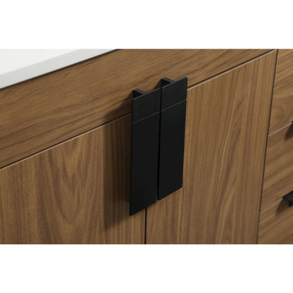 36 inch Single bathroom vanity in walnut brown