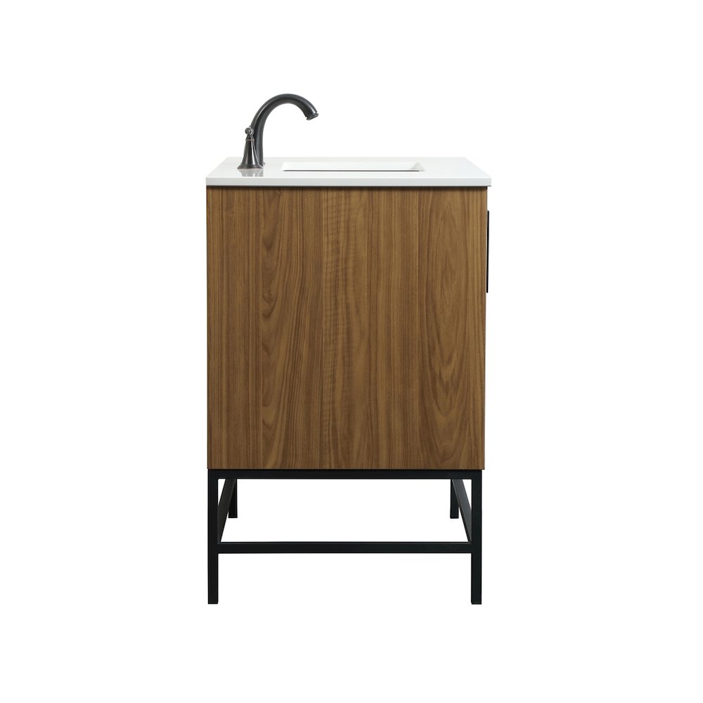 36 inch Single bathroom vanity in walnut brown
