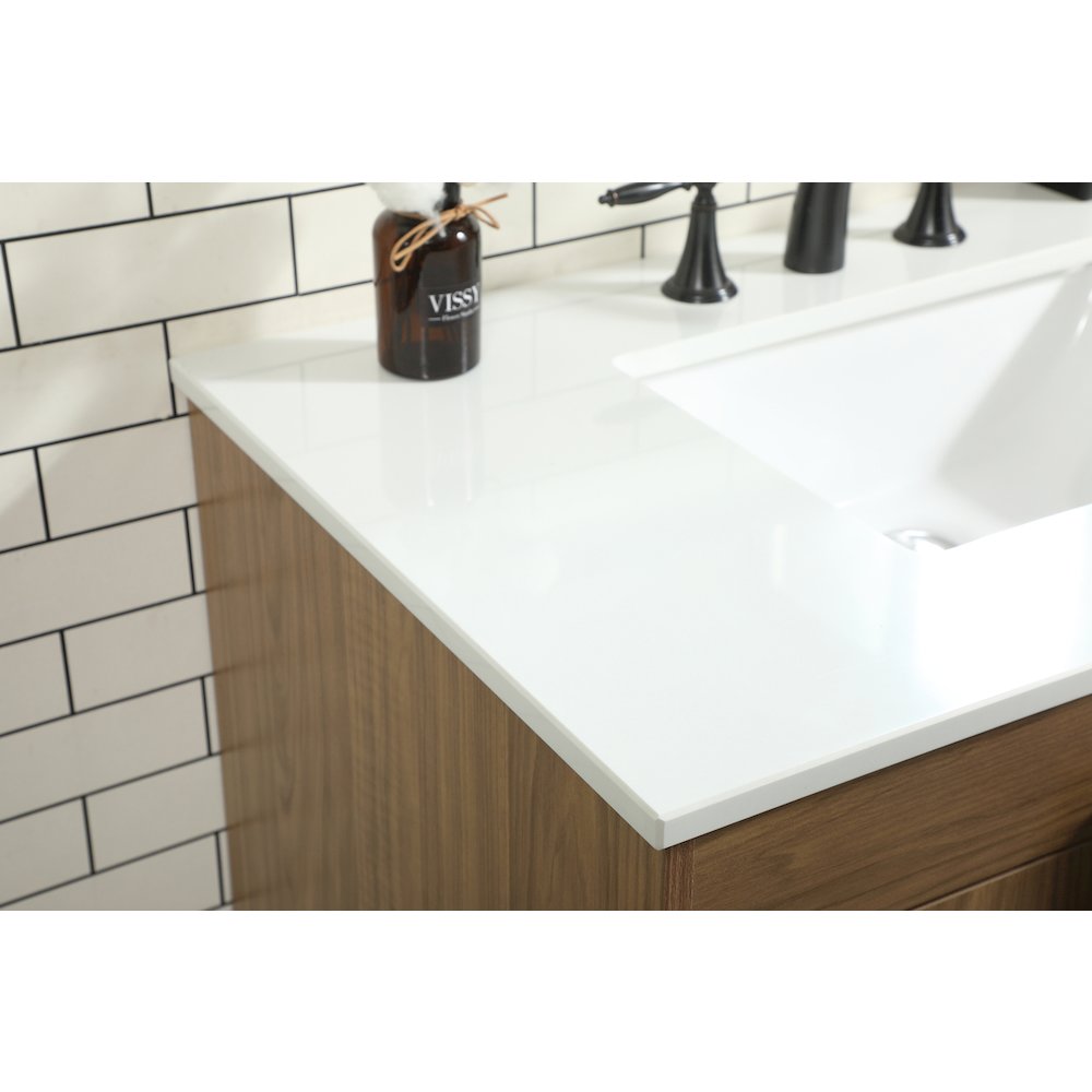 36 inch Single bathroom vanity in walnut brown