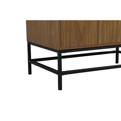 36 inch Single bathroom vanity in walnut brown