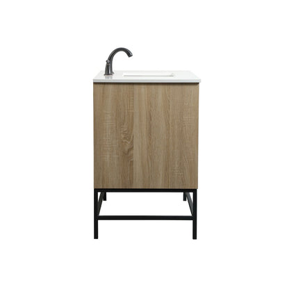 42 inch Single bathroom vanity in mango wood