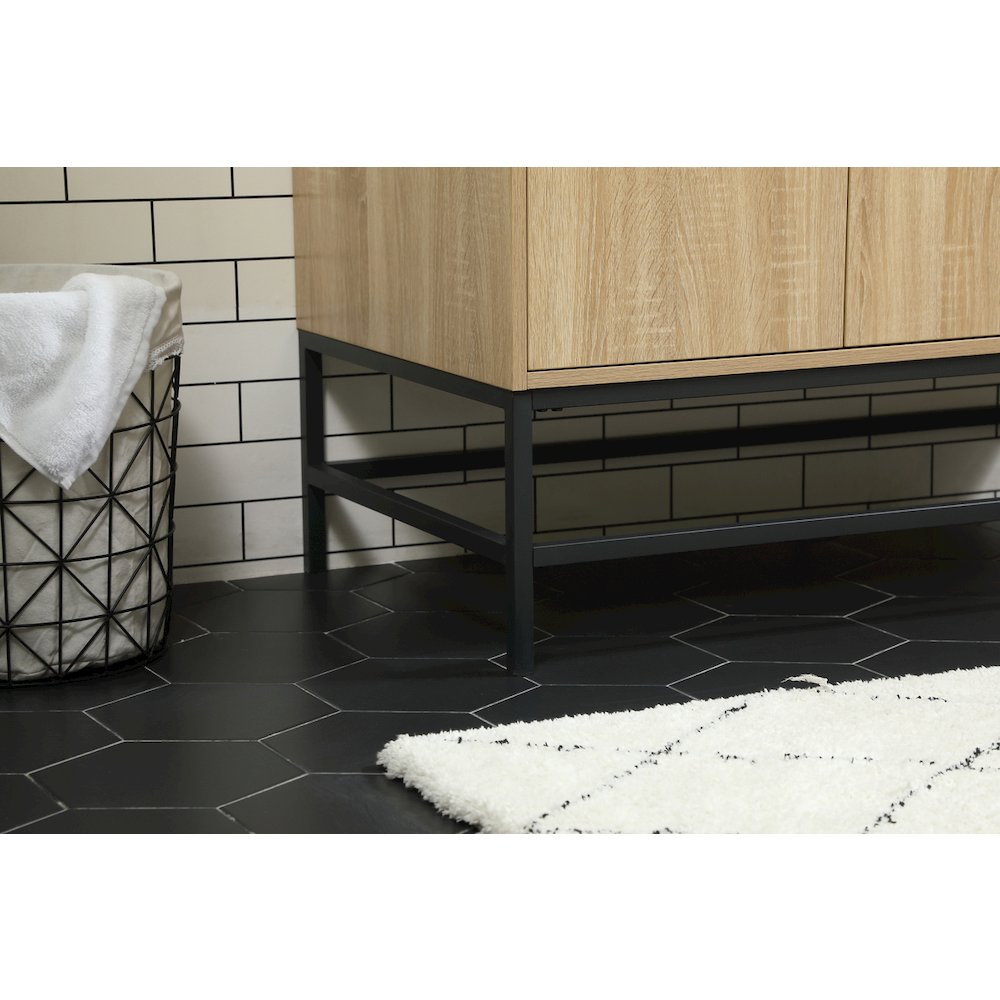 42 inch Single bathroom vanity in mango wood