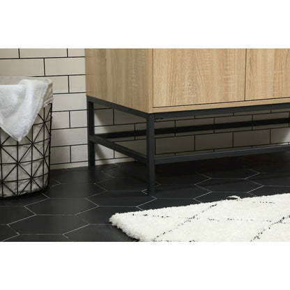 42 inch Single bathroom vanity in mango wood