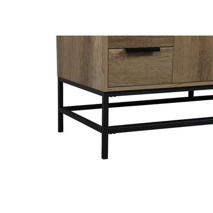 60 inch Single bathroom vanity in natural oak