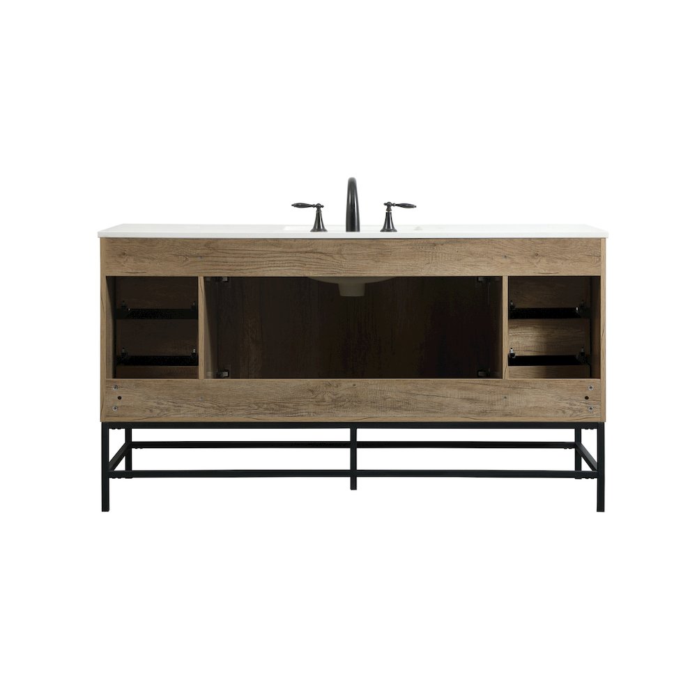 60 inch Single bathroom vanity in natural oak